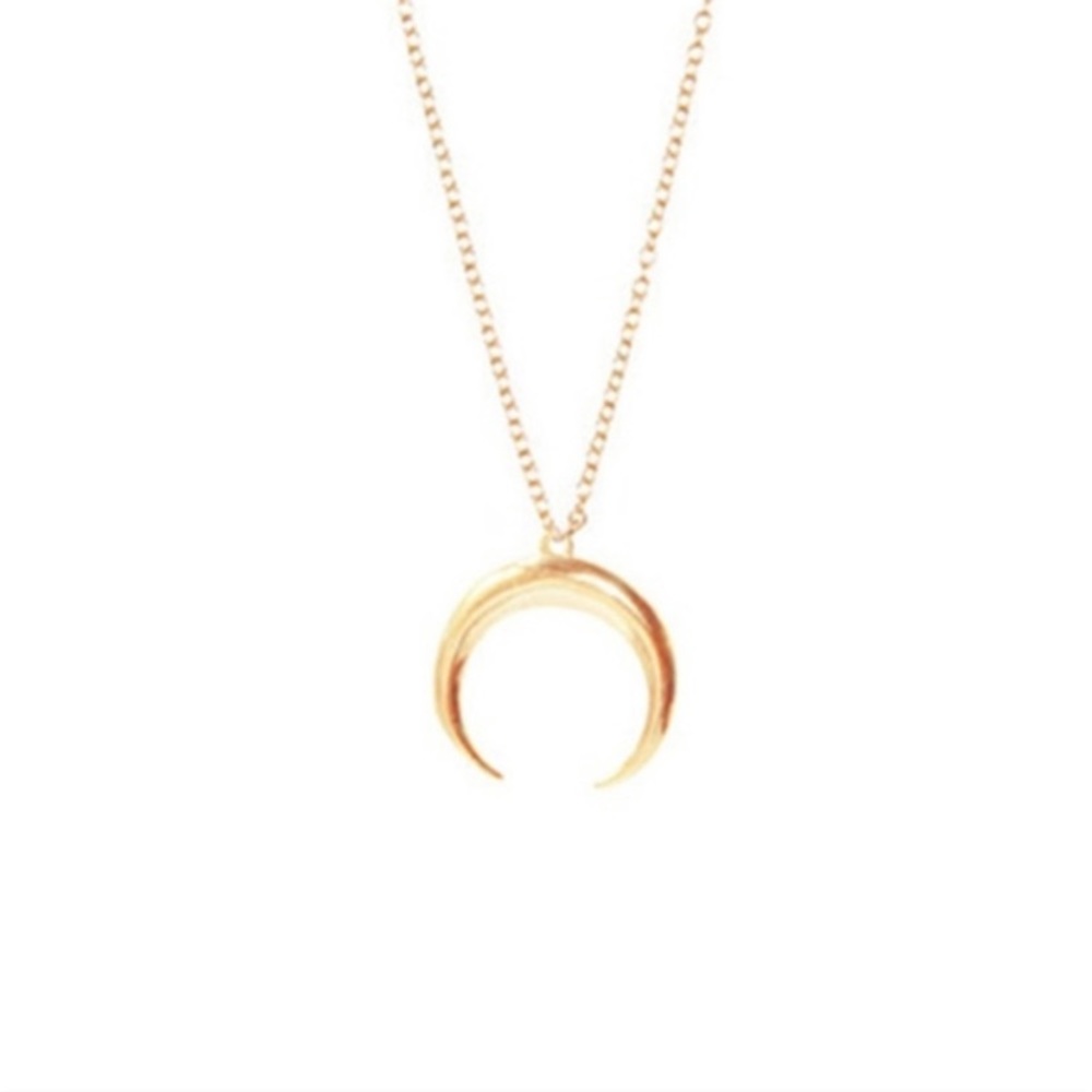 Crescent Horn Gold Necklace - Picture 3 of 5